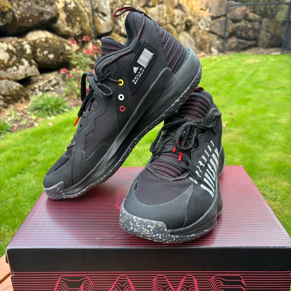DAME 7 EXTPLY Opponent Advisory Black Red Cloud White Basketball Shoe Men’s 11